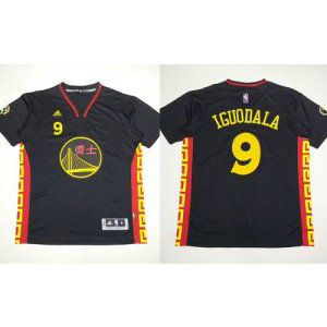 NBA Warriors 9 Andre Iguodala Black Slate Chinese New Year Men Jersey