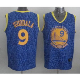 NBA Warriors 9 Andre Iguodala Blue Crazy Light Men Jersey