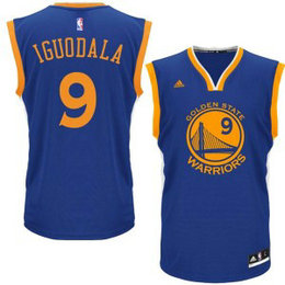 NBA Warriors 9 Andre Iguodala Blue Road Men Jersey