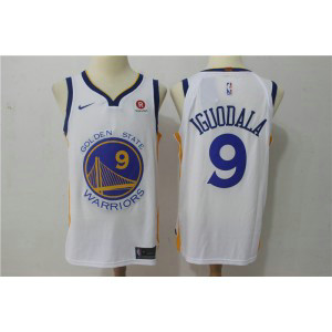 NBA Warriors 9 Andre Iguodala White Nike Men Jersey
