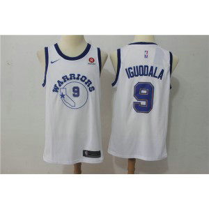 NBA Warriors 9 Andre Iguodala White Nike Throwback Swingman Men Jersey