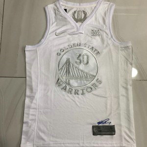 NBA Warrios 30 Curry White MVP Nike Men Jersey