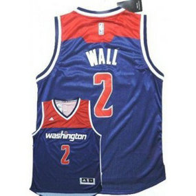 NBA Wizards 2 John Wall Navy Blue Alternate Men Jersey