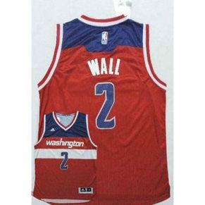 NBA Wizards 2 John Wall New Red Road Men Jersey