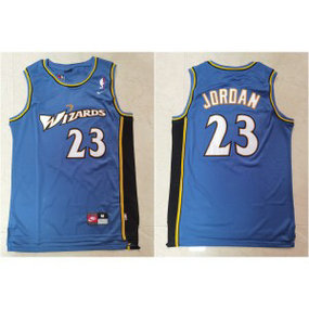 NBA Wizards 23 Michael Jordan Blue Nike Men Jersey