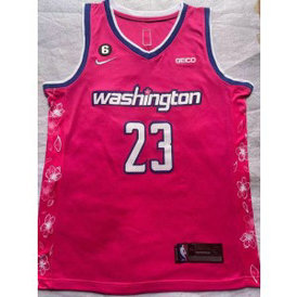 NBA Wizards 23 Michael Jordan Pink Nike Men Jersey