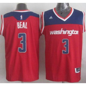 NBA Wizards 3 Bradley Beal Red Revolution 30 Men Jersey