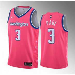 NBA Wizards 3 Chris Paul Pink City Edition Nike Men Jersey