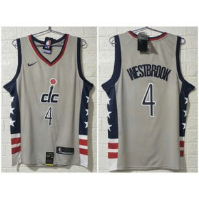 NBA Wizards 4 Westbrook 2020 New Nike Men Jersey 1