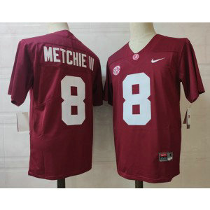 NCAA Alabama Crimson 8 Metchie III Red Vapor Limited Men Jersey