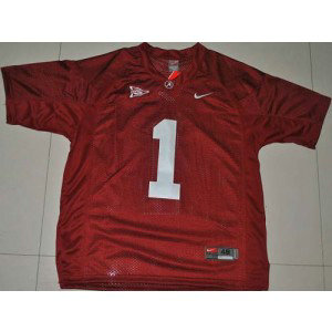 NCAA Alabama Crimson Tide 1 Nick Saban Red Men Jersey