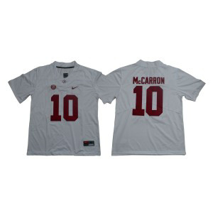 NCAA Alabama Crimson Tide 10 AJ McCarron White Legend Limited Men Jersey