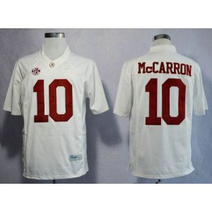 NCAA Alabama Crimson Tide 10 AJ McCarron White Limited Men Jersey
