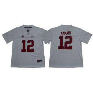 NCAA Alabama Crimson Tide 12 Joe Namath White Legend Limited Men Jersey