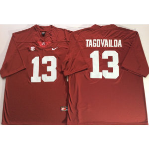 NCAA Alabama Crimson Tide 13 Tua Tagovailoa Red Legend Limited Men Jersey