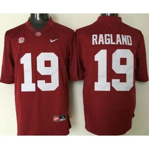 NCAA Alabama Crimson Tide 19 Reggie Ragland Red Men Jersey