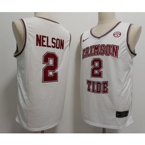 NCAA Alabama Crimson Tide 2 Grant Nelson White Vapor Limited Men Jersey