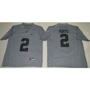 NCAA Alabama Crimson Tide 2 Jalen Hurts Grey Men Jersey