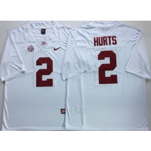 NCAA Alabama Crimson Tide 2 Jalen Hurts White Legend Limited Men Jersey