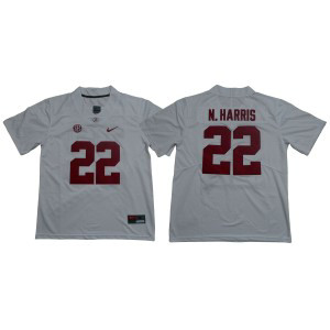 NCAA Alabama Crimson Tide 22 Najee Harris White Legend Limited Men Jersey