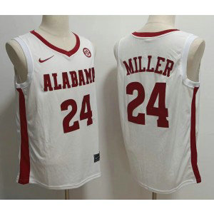 NCAA Alabama Crimson Tide 24 Brandon Miller White Limited Men Jersey