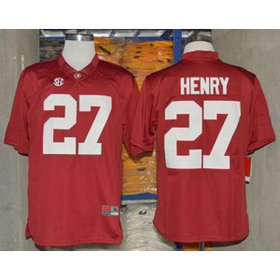 NCAA Alabama Crimson Tide 27 Derrick Henry Red Men Football Jersey
