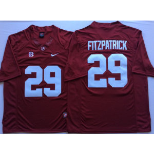 NCAA Alabama Crimson Tide 29 Minkah Fitzpatrick Red Football Men Jersey