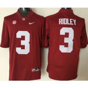NCAA Alabama Crimson Tide 3 Calvin Ridley Red Men Jersey