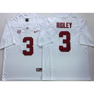 NCAA Alabama Crimson Tide 3 Calvin Ridley White Legend Limited Men Jersey