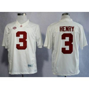 NCAA Alabama Crimson Tide 3 Derrick Henry White Limited Men Jersey
