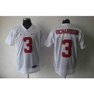 NCAA Alabama Crimson Tide 3 Trent Richardson White Men Jersey