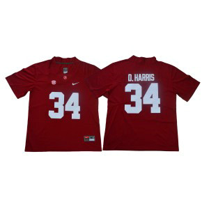 NCAA Alabama Crimson Tide 34 Damien Harris Red Legend Limited Men Jersey