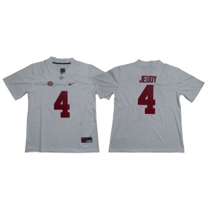 NCAA Alabama Crimson Tide 4 Jerry Jeudy White Legend Limited Men Jersey