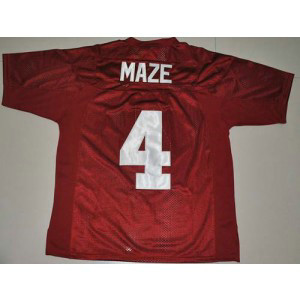 NCAA Alabama Crimson Tide 4 Marquis Maze Red Men Jersey