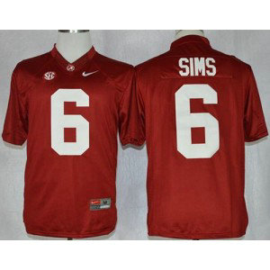 NCAA Alabama Crimson Tide 6 Blake Sims Red Limited Men Jersey