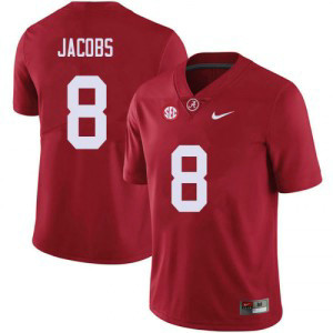 NCAA Alabama Crimson Tide 8 Josh Jacobs Red Nike College Football Men Jersey