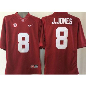 NCAA Alabama Crimson Tide 8 Julio Jones Red Men Jersey With SEC Patch