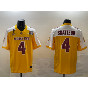 NCAA Arizona State 4 C SKATTEBO Yellow White Gold F.U.S.E. Vapor Limited Men Jersey