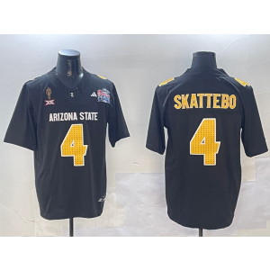 NCAA Arizona State Football Jersey 4 C SKATTEBO Patch Black Jersey