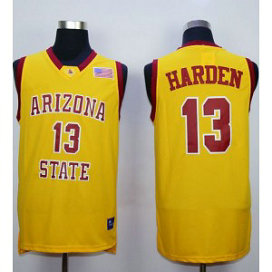 NCAA Arizona State Sun Devils 13 James Harden Gold Basketball Men Jersey