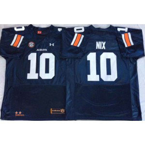 NCAA Auburn Tigers 10 Bo Nix Navy College Football Men Jersey
