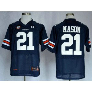 NCAA Auburn Tigers 21 Tre Mason Blue Men Jersey