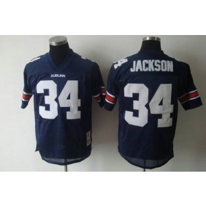 NCAA Auburn Tigers 34 Bo Jackson Blue Men Jersey