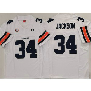 NCAA Auburn Tigers 34 Bo Jackson White 2024 F.U.S.E. Vapor Limited Men Jersey