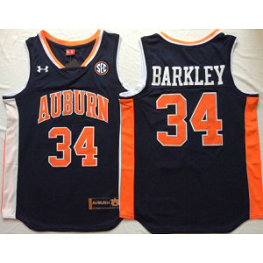 NCAA Auburn Tigers 34 Charles Barkley Navy College Basketball Men Jersey