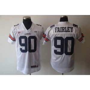 NCAA Auburn Tigers 90 Fairley White Men Jersey