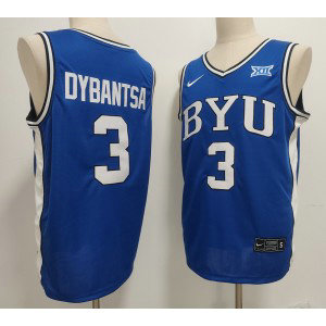 NCAA BYU Cougars 3 AJ Dybants Blue Vapor Limited Men Jersey