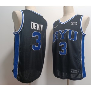 NCAA BYU Cougars 3 Egor Demin Black Vapor Limited Men Jersey