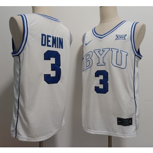NCAA BYU Cougars 3 Egor Demin White Vapor Limited Men Jersey