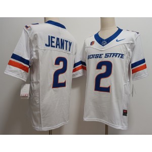 NCAA Boise State Broncos 2 Ashton Jeanty White F.U.S.E. Vapor Limited Men Jersey